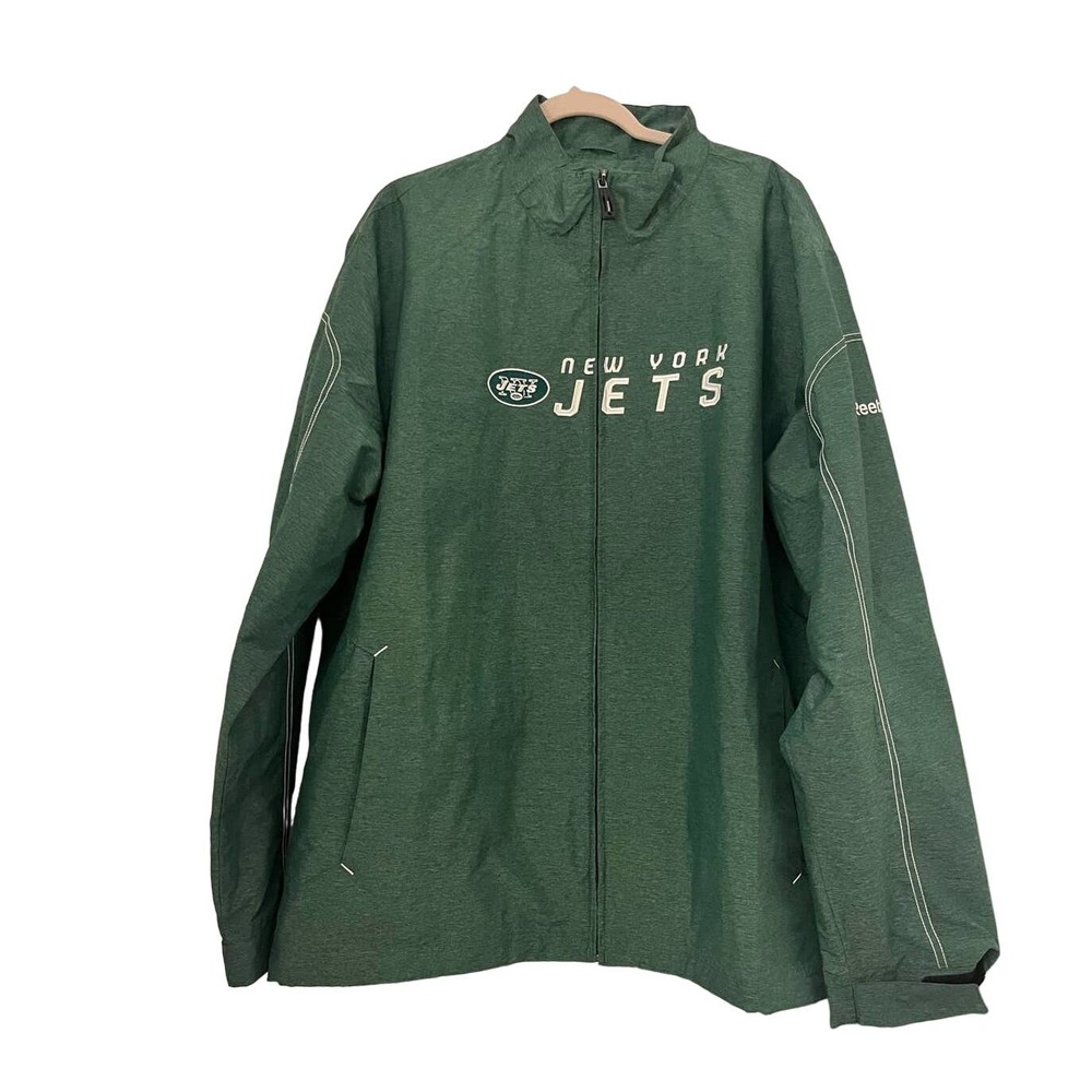 Reebok Original Green NFL New York Jets Activewear Jacket Size XL Windbreaker